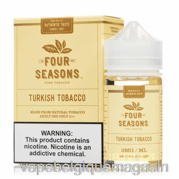 Vape Jetable Tabac Turc - Quatre Saisons - 60ml 3mg